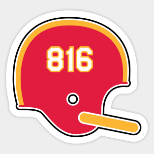 Kansas City Chiefs 816 Helmet Sticker